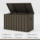 PURPLE LEAF Outdoor Deck Box 160 Gallon Waterproof Lockable Storage Box Container with Lid Deck Organization for Patio Cushions Side Table Pool Accessories Garden Tools, Brown by GreenHaven Gardens