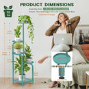 TOSKING 5 Tier Tall Plant Stand Indoor Outdoor, Heavy Duty Corner Shelf for Plants & Decor, Space Saving 3.9FT Metal Flower Pot Stand for Balcony, Garden, Living Room, Patio (Blue, 47in) by GreenHaven Gardens