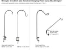 Achla Designs Deck Rail Shepherd's Pole, Angled (BGP-08), 7In by GreenHaven Gardens