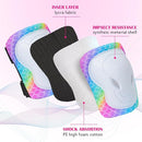 Kids Knee and Elbow Pads Set, 7 in 1 Skating Protective Gear for Skateboard, Roller Skating, Scooter, Cycling, 3-8 Years by TinyTreasures Baby Boutique