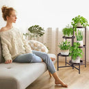 iDavosic.ly 5 Tier Large Plant Stand Indoor, 10 Inch Wide Tall Corner Metal Plant Stands Outdoor for Multiple Plants, Folding Tiered Flower Display Holder Rack Shelf, Violet Bronze by GreenHaven Gardens