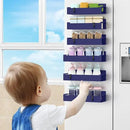 6 Pack Magnetic Spice Rack Organizer for Refrigerator and Oven, Dark Blue Fridge Organizers and Storage for Kitchen by CozyNest Decor