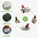 Garden Gnome Statue,Solar Gnomes Figurine,Outdoor Gnome Decor,Gnomes Decorations for Yard with Solar Light,Gnome Sculptures for Patio Lawn Ornaments by GreenHaven Gardens
