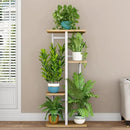 LINZINAR Plant Stand 4 Tier 5 Potted Indoor Plant Shelf Multiple Stands for Garden Corner Balcony Living Room (4 Tier 5 Potted, White) by GreenHaven Gardens