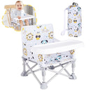 Portable Booster Seat, Toddler Baby Seat with Tray for Dining Table Compact Floor Chair for Camping Lawn Beach Babies Travel 6-36 Months by TinyTreasures Baby Boutique