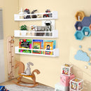 AZSKY Classic Nursery Book Shelves White Wall Book Shelves Kids Bookshelf for Bedroom Bathroom Décor Wall Ledge Shelves 36 in Hanging Shelves a Set of 3 by TinyTreasures Baby Boutique
