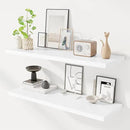 40" Floating Shelves for Wall, 12" Deep Slim White Floating Shelves, Wall-Mounted Shelves for Bedroom, Living Room, Kitchen, Bathroom - Set of 2 by CozyNest Decor