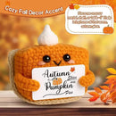 Fall Decor Mini Pumpkin Pie Crochet Doll, Small Autumn Season Holiday Pumpkin Items Plush Gift, Cute Halloween Thanksgiving Home Office Indoor Table Decoration, Christmas Stocking Stuffer Ornament by CozyNest Decor