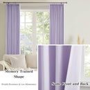 KEQIAOSUOCAI Custom Pleated Curtains Lilac Color, Heat Blocking Window Treatment for Bedroom Vertical Draft Blackout Blinds for Living Room 40 Wide by 90 Inch Long, 2 Panels, Lavender, Pinch Pleat by TinyTreasures Baby Boutique