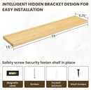 55 Inch Floating Shelves, 3D Textured Wood Grain, 55"x9.25"x1.5" Inch Deep Floating Shelves for Wall, Wooden Shelves for Bathroom, Bedroom, Living Room, Natural by CozyNest Decor