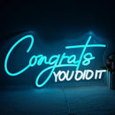 WLHOPE Congrats Grad Neon Sign for 2025 Graduation Decorations LED Neon Light Decor for Graduation Party Gift, Adjustable Congrats Led Sign for Class Room Dorm Backdrop by GreenHaven Gardens