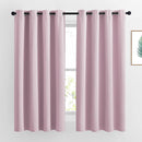 NICETOWN Room Darkening Baby Pink Curtains 63 inch Length - Window Treatment Energy Saving Room Darkening Solid Grommet Vtical Drapes for Living Room (1 Pair, 46 by 63-Inch) by TinyTreasures Baby Boutique