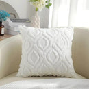 decorUhome Throw Pillow Covers 26x26 Inch Set of 2, Soft Plush Decorative Faux Fur Cream Beige Solid Couch Pillow Covers, Accent Farmhouse Neutral Square Euro Pillow Cases for Sofa Bed Living Room by CozyNest Decor