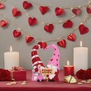 TERESA'S COLLECTIONS Garden Gnomes Outdoor Decor, Resin Heart-Shaped Pink Cute Gnome Couple Decorations for Home, Garden Decor Love Gifts for Women, 4.3" by GreenHaven Gardens