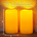 Homemory 4" x 8" Large Waterproof Outdoor Flameless Candles with Remote Control and Timer, Battery Operated Flickering LED Pillar Candles for Indoor Outdoor Lanterns, Porch, Long Lasting, Set of 4 by CozyNest Decor
