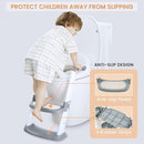 JASSONE® Potty Training Seat, Toddler Step Stool, 2 in 1 Potty Training Toilet for Kids, Baby Seat with Splash Guard and Anti-Slip Pad for Boys Girls Potty Training, Grey by TinyTreasures Baby Boutique