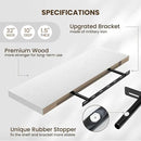 Fun Memories Floating Shelves for Wall, 32 Inch Long Floating Shelves Set of 2, 32 x 10 Wooden Shelves for Wall, Large Storage Shelves, Hanging Shelves for Bathroom Kitchen Bedroom, White by CozyNest Decor