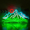Mountain Neon Sign for Wall Decor Dimmable Landscape Neon Light with USB Powered Sunrise and Sunset Led Light Up Sign for Bedroom Living Room Hotel Decor(16.7 * 8.7In) by CozyNest Decor