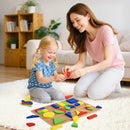 Alphabet Puzzle Wooden Puzzles for Toddlers 3 4 5 Year Old, ABC Shape Learning Toddler Toys with Puzzle Board & Letter Blocks, Preschool Educational for Girls Boys, Puzzle Geometric by TinyTreasures Baby Boutique