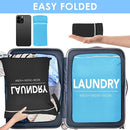 Sylfairy 2 Pcs Large Travel Laundry Bags, Waterproof Wet Dry Bags, Washable Dirty Clothes Bags for Gym, Swimming, Yoga by TinyTreasures Baby Boutique
