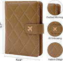 Melsbrinna Rfid Passport Holder for Travel women/Men, Cute Passport Wallet Rfid Blocking Card Slots, Rfid Passport Cover/CaseTravel Wallet, Passport Book Holder (1, LG KHAKI) by TinyTreasures Baby Boutique