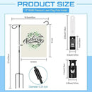Sadnyy 10 Pack Garden Flag Stand for 13.5" Width 12 x 18 Inches Yard Flag Pole Holder Metal Powder Coated Weather Proof Holder with Anti Wind Clip for Farmhouse Outdoor Yard Lawn Decoration by GreenHaven Gardens