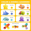 Hely Cancy Infant Bath Toys for 18 Months - No Hole Animal Bathtub Toys, Baby Bath Tub Toys by TinyTreasures Baby Boutique