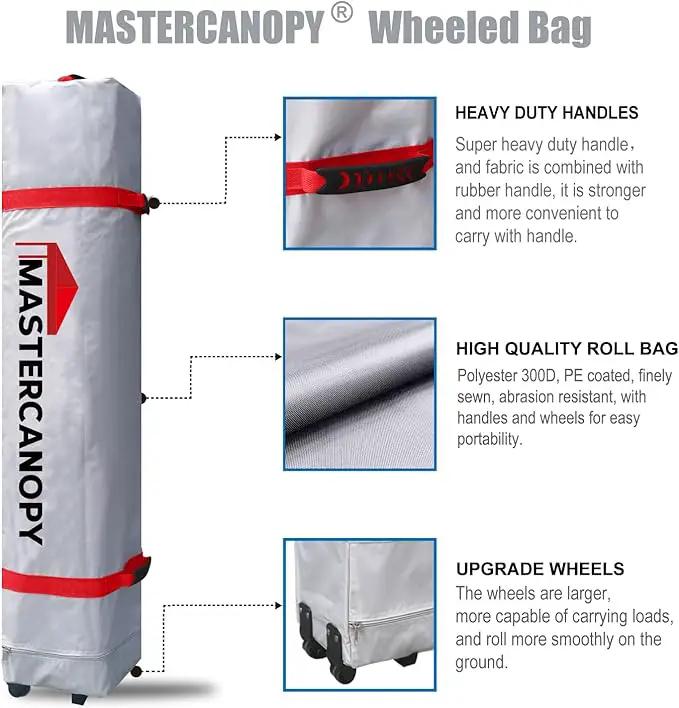 MASTERCANOPY Durable Pop-up Canopy Tent with Roller Bag (8x8, Dark Grey), photo 4 of 6