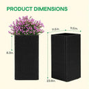 IDZO All-Weather Wicker Planters, Set of 2, 24 in Tall Wicker Planters, Self-Watering with Drainage, Durable PP Material, Raised Garden Bed Alternative, Indoor Outdoor Use, Modern Rattan Design by CozyNest Decor