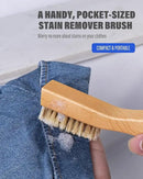 VASSON Natural Soft Boar Bristle Laundry Stain Brush, Laundry Scrub Brush,Laundry Brush for Stains on Clothes, Gentle Stain Remover for Knits, Cotton, and Linens by CozyNest Decor