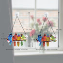2 Pack Stained Glass Window Hanging - Hummingbird Decorations Suncatcher Hand-Painted Double Sided Birds on A Branch Sun Catcher for Window Home Decor Gifts for Mom,Bird Lovers by TinyTreasures Baby Boutique