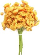 Floroom Ranunculus Artificial Flowers 18 Pcs Golden Yellow Faux Silk Mini Ranunculus Bulk Fake Wedding Filler Flowers for DIY Bouquets, Centerpieces, Bridal Shower Decorations & Arrangements by CozyNest Decor