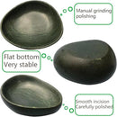 Handmade Decorative Bowl - Natural River Stone Pebble Artisan Crafted Serving Dish | 4-6 Inch Unique Decorative Tray for Home Centerpiece, Jewelry Holder (green) by CozyNest Decor