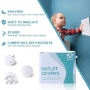 PRObebi Outlet Covers Baby Proofing 52 Pack, Plug Covers for Electrical Outlets, Outlet Plugs Baby Proof for Kids House (White) by TinyTreasures Baby Boutique