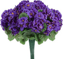 Hananona 12 Pcs Artificial Geranium Flowers for Outdoors Silk Purple Geranium Flowers Outdoor UV Resistant Plants Faux Flower for Home Kitchen Table Centerpieces Front Door Patio Decor (12, Purple) by CozyNest Decor