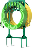 Garden Water Hose Holder Holds 2 * 150Ft Hoses, Heavy-Duty Metal Freestanding Hose Holder with 4 Spikes, Rustproof Garden Hose Hanger Storage for Outside, Yard, Lawn by GreenHaven Gardens
