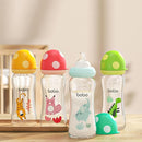 YOHKOH Natural Glass Baby Bottle with Natural Response Nipple, Newborn Anti-Colic Baby Bottles, Wide Neck Mushroom Cap Baby Bottle, Clear (8.8ounce (Pack of 4), Multicolour2) by TinyTreasures Baby Boutique