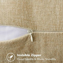 MIULEE Pack of 2 Couch Throw Pillow Covers 18x18 Inch Beige Farmhouse Decorative Pillow Covers with Stitched Edge Soft Chenille Solid Dyed Spring Pillow Covers for Sofa Bed Living Room by CozyNest Decor