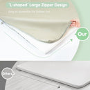 Padded Baby Play Mat, Super Soft Vegan Leather Baby Floor Play Mat, 48x48 Non-Slip Thick Foam Cushioned Play Mat for Babies 6-12 Months, Fits Nicely Into 50x50 Playpen Mat, Grayish Green by TinyTreasures Baby Boutique