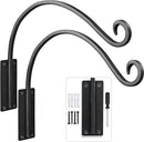 Qiang Ni Heavy-Duty Plant Hanger Outdoor: 16-Inch Hanging Plant Hooks for Outside Baskets - 2 Pieces Wall Mount Plant Bracket for Bird Feeder by GreenHaven Gardens