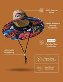 Straw Hat for Men & Women | Lifeguard Hat, Beach Hat & Sun Hat | UPF 50+ Wide Brim for Sun Protection | One Size | Hemlock by GreenHaven Gardens