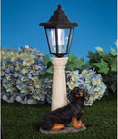 Bits and Pieces - Solar Dog Lantern-Solar Powered Garden Lantern - Resin Dog Sculpture with LED Light (Dachshund) by GreenHaven Gardens