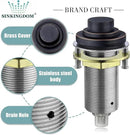 SinkTop Air Switch Kit (Long Full Brass Button) for Disposal, Dual Outlet, (Oil Rubbed Bronze) by CozyNest Decor