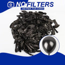 140pcs Metallic Black Round Balloons Different Sizes 18 12 10 5 Inch Latex Balloons for Arch Decoration Party Balloon Kit for Graduation Birthday Party Wedding Balloon Baby Shower Decoration by TinyTreasures Baby Boutique