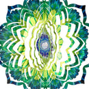 VP Home Emerald Mandala Kinetic Wind Spinner for Yard and Garden Wind Spinner Outdoor Metal Large Hanging Mandala Decor 3D Garden Art Wind Sculpture Spinners Kinetic Art Yard Decor Lawn Ornament by GreenHaven Gardens