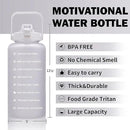 64oz,100oz,128oz Large Motivational Water Bottle with Time Marker, Leakproof & BPA Free Half Gallon Big Water Bottle with Straw Handle Tritan Frosted Water Jug for Gym,Fitness,Outdoor Sports by CozyNest Decor