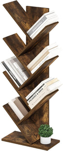Furinno Tree Bookshelf 7-Tier Floor Standing Tree Bookcase, Amber Pine by TinyTreasures Baby Boutique