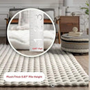 nuLOOM Jeni Solid Faux Rabbit Machine Washable Accent Rug, 2x3, Off-White by CozyNest Decor