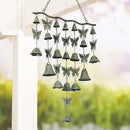 Butterfly Wind Chimes for Outside, Large Strung Verdigris Windchimes with Wrought Iron Bell for Garden, Patio, Porch Outdoor Decor, Memorial Sympathy by CozyNest Decor