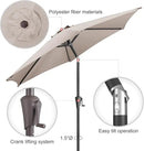 9ft Outdoor Patio Umbrella - Table Umbrella Waterprool UV Protection, Sombrillas de Patio with Push Button Tilt&Crank, Sun Umbrella for Pool, Porch, Garden, Deck, Backyard(Taupe) by GreenHaven Gardens